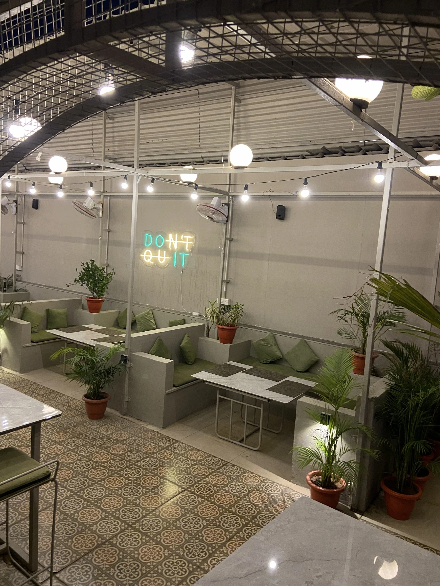 Club Clyrova rooftop seating area with open-air ambience near WTP Jaipur