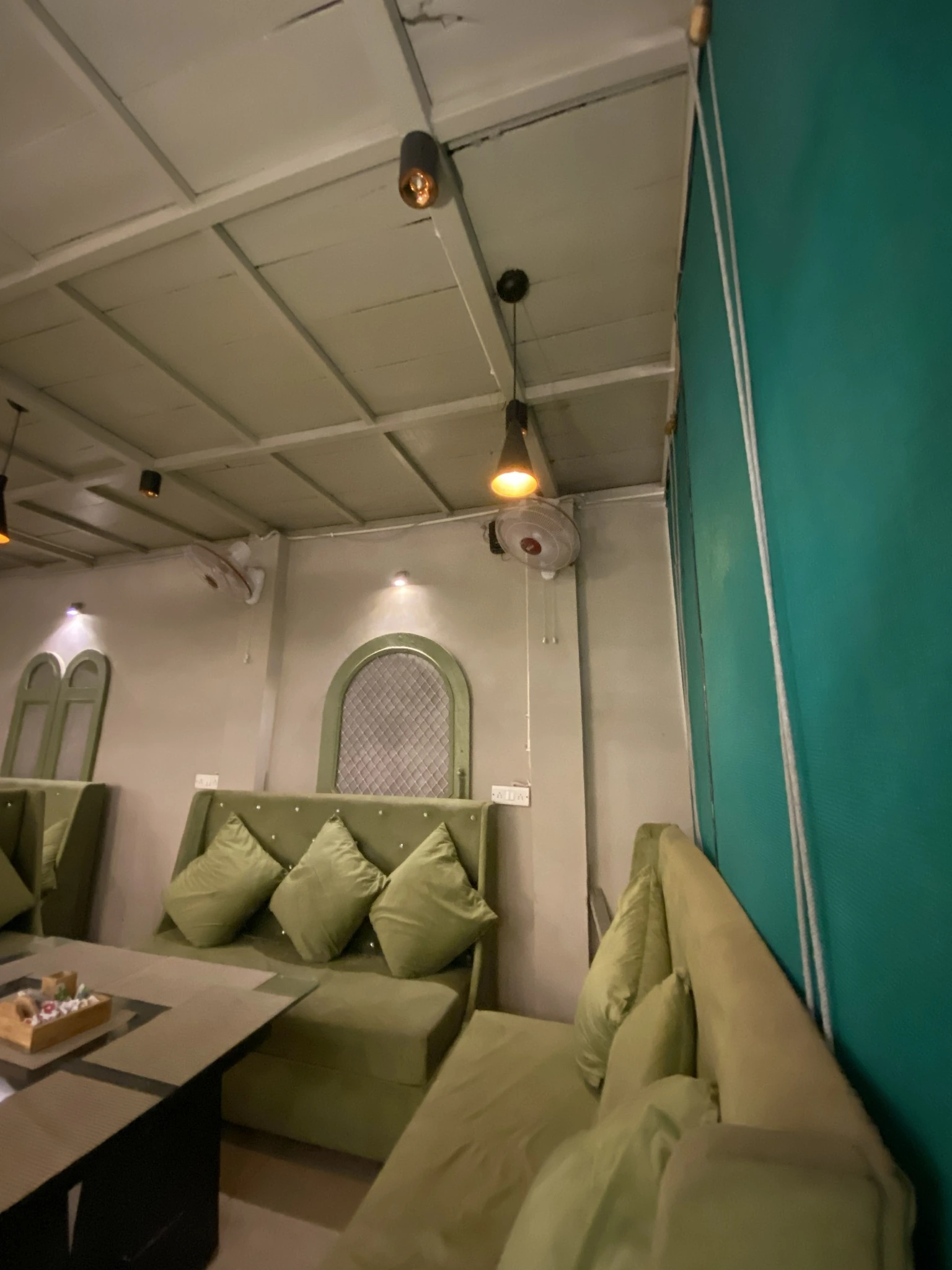 Club Clyrova lounge seating corner inside rooftop area